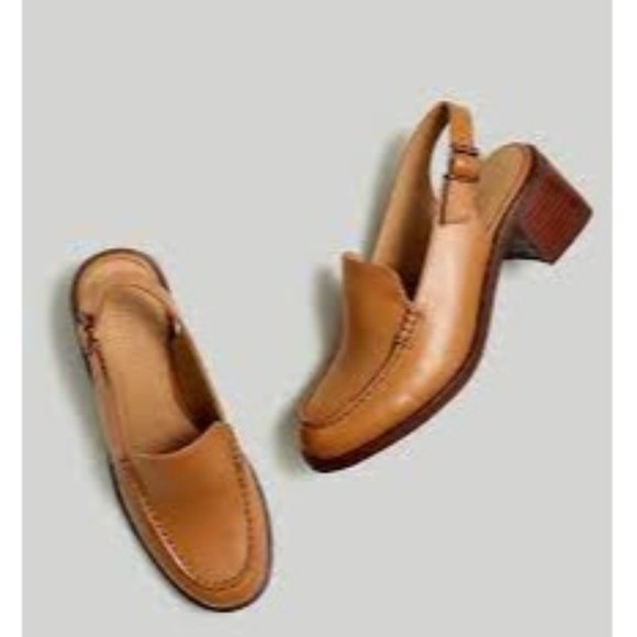 Madewell The Mervin Slingback Loafer in Brown - Picture 1 of 8